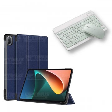 Kit Case Forro Protector + Teclado y Mouse Ratón Bluetooth para Tablet Xiaomi Mi Pad 5 OPTIMUS TECHNOLOGY™ - 3