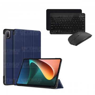 Kit Case Forro Protector + Teclado y Mouse Ratón Bluetooth para Tablet Xiaomi Mi Pad 5 OPTIMUS TECHNOLOGY™ - 4
