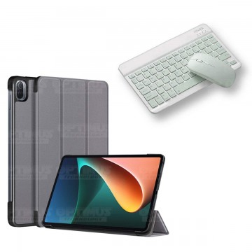 Kit Case Forro Protector + Teclado y Mouse Ratón Bluetooth para Tablet Xiaomi Mi Pad 5 OPTIMUS TECHNOLOGY™ - 8