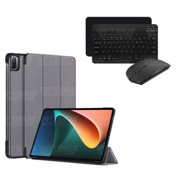 Kit Case Forro Protector + Teclado y Mouse Ratón Bluetooth para Tablet Xiaomi Mi Pad 5 OPTIMUS TECHNOLOGY™ - 9