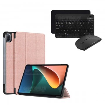 Kit Case Forro Protector + Teclado y Mouse Ratón Bluetooth para Tablet Xiaomi Mi Pad 5 OPTIMUS TECHNOLOGY™ - 24