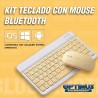 Kit Case Forro Protector + Teclado y Mouse Ratón Bluetooth para Tablet Xiaomi Mi Pad 5 OPTIMUS TECHNOLOGY™ - 55
