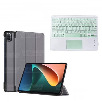 Kit Case Folio Protector + Teclado Mouse Touchpad Bluetooth para Tablet Xiaomi Mi Pad 5 OPTIMUS TECHNOLOGY™ - 6