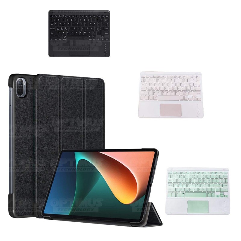 Kit Case Folio Protector + Teclado Mouse Touchpad Bluetooth para Tablet Xiaomi Mi Pad 5 OPTIMUS TECHNOLOGY™ - 24