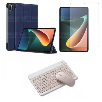 Kit Vidrio templado + Case Protector + Teclado y Mouse Bluetooth Tablet Xiaomi Mi Pad 5 OPTIMUS TECHNOLOGY™ - 5