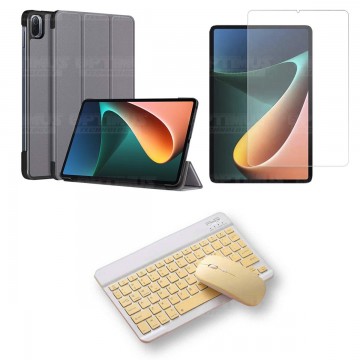 Kit Vidrio templado + Case Protector + Teclado y Mouse Bluetooth Tablet Xiaomi Mi Pad 5 OPTIMUS TECHNOLOGY™ - 7