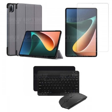 Kit Vidrio templado + Case Protector + Teclado y Mouse Bluetooth Tablet Xiaomi Mi Pad 5 OPTIMUS TECHNOLOGY™ - 9