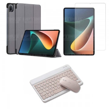 Kit Vidrio templado + Case Protector + Teclado y Mouse Bluetooth Tablet Xiaomi Mi Pad 5 OPTIMUS TECHNOLOGY™ - 10