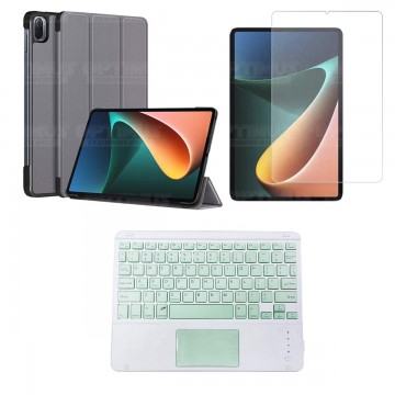 Kit Vidrio templado + Case Protector + Teclado Touchpad Bluetooth Tablet Xiaomi Mi Pad 5 OPTIMUS TECHNOLOGY™ - 4