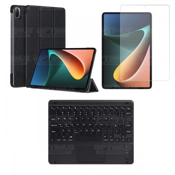 Kit Vidrio templado + Case Protector + Teclado Touchpad Bluetooth Tablet Xiaomi Mi Pad 5 OPTIMUS TECHNOLOGY™ - 8