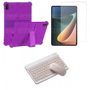 Kit Vidrio templado + Estuche Protector Goma + Teclado Bluetooth Tablet Xiaomi Mi Pad 5 OPTIMUS TECHNOLOGY™ - 6