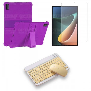 Kit Vidrio templado + Estuche Protector Goma + Teclado Bluetooth Tablet Xiaomi Mi Pad 5 OPTIMUS TECHNOLOGY™ - 9