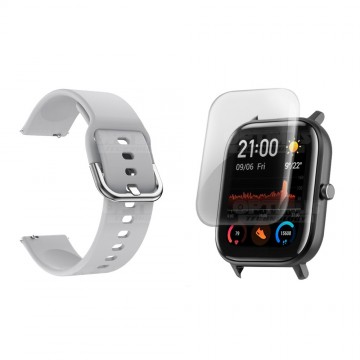 Kit Correa Pulso Y Buff Screen Para Reloj Inteligente Xiaomi Amazfit GTS | OPTIMUS TECHNOLOGY™ | CRR-BFF-XMI-AF-GTS |