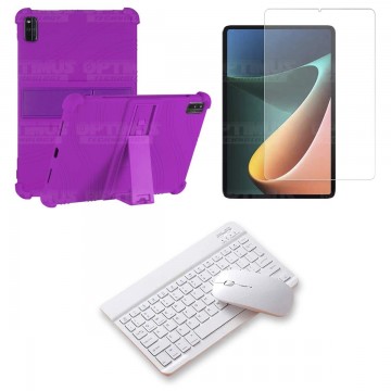 Kit Vidrio templado + Estuche Protector Goma + Teclado Bluetooth Tablet Xiaomi Mi Pad 5 OPTIMUS TECHNOLOGY™ - 10