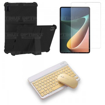 Kit Vidrio templado + Estuche Protector Goma + Teclado Bluetooth Tablet Xiaomi Mi Pad 5 OPTIMUS TECHNOLOGY™ - 14