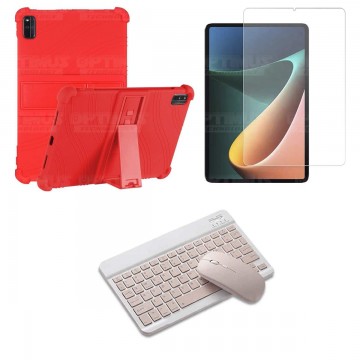 Kit Vidrio templado + Estuche Protector Goma + Teclado Bluetooth Tablet Xiaomi Mi Pad 5 OPTIMUS TECHNOLOGY™ - 16