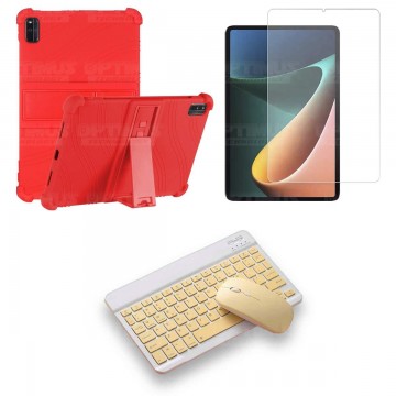 Kit Vidrio templado + Estuche Protector Goma + Teclado Bluetooth Tablet Xiaomi Mi Pad 5 OPTIMUS TECHNOLOGY™ - 19