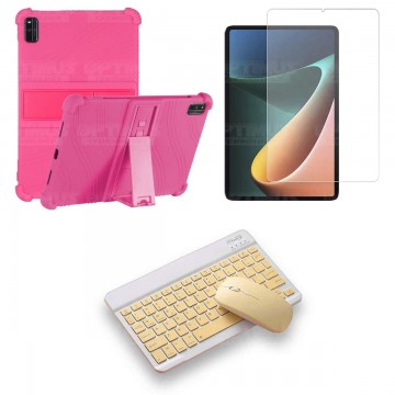 Kit Vidrio templado + Estuche Protector Goma + Teclado Bluetooth Tablet Xiaomi Mi Pad 5 OPTIMUS TECHNOLOGY™ - 22