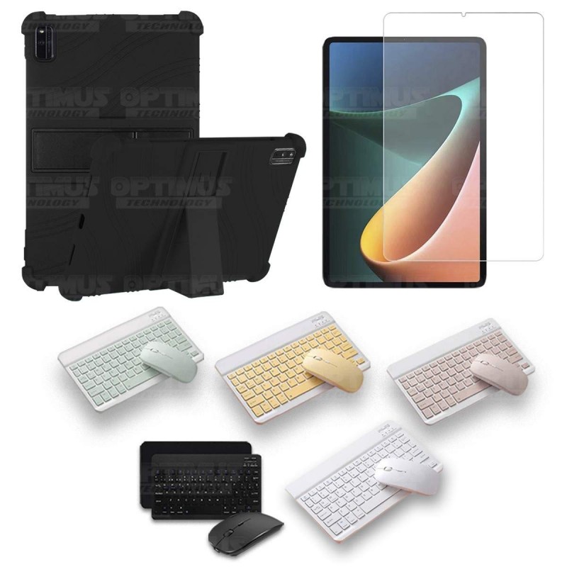 Kit Vidrio templado + Estuche Protector Goma + Teclado Bluetooth Tablet Xiaomi Mi Pad 5 OPTIMUS TECHNOLOGY™ - 34