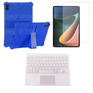 Kit Vidrio templado + Estuche Protector + Teclado Touchpad Bluetooth Tablet Xiaomi Mi Pad 5 OPTIMUS TECHNOLOGY™ - 3