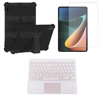 Kit Vidrio templado + Estuche Protector + Teclado Touchpad Bluetooth Tablet Xiaomi Mi Pad 5 OPTIMUS TECHNOLOGY™ - 4