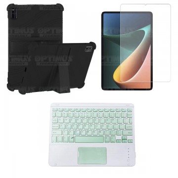 Kit Vidrio templado + Estuche Protector + Teclado Touchpad Bluetooth Tablet Xiaomi Mi Pad 5 OPTIMUS TECHNOLOGY™ - 6
