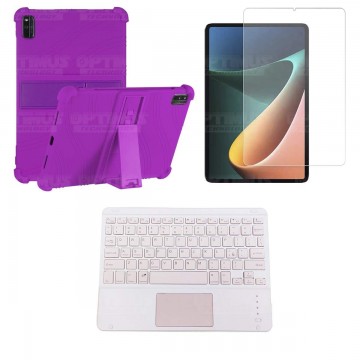 Kit Vidrio templado + Estuche Protector + Teclado Touchpad Bluetooth Tablet Xiaomi Mi Pad 5 OPTIMUS TECHNOLOGY™ - 7