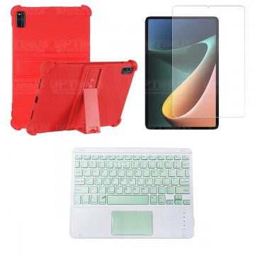 Kit Vidrio templado + Estuche Protector + Teclado Touchpad Bluetooth Tablet Xiaomi Mi Pad 5 OPTIMUS TECHNOLOGY™ - 12