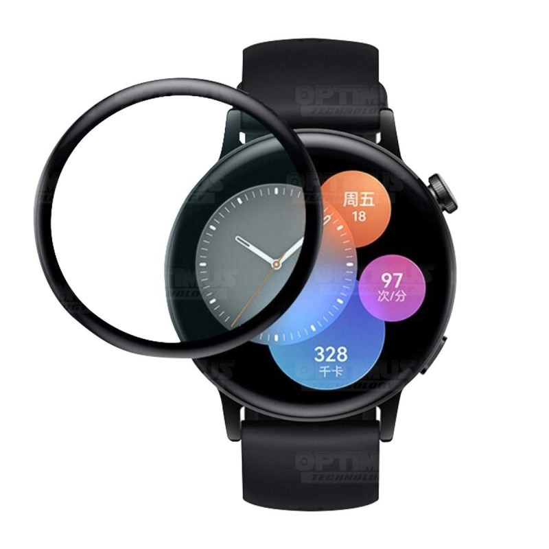 Vidrio Templado Cerámico Nanoglass Para Reloj Smartwatch Huawei Watch GT3 42mm | OPTIMUS TECHNOLOGY™ | VTP-CR-HW-GT3-42 |