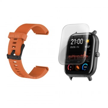 Kit Manilla Banda Y Buff Film Screen Para Reloj Smartwatch Xiaomi Amazfit GTS | OPTIMUS TECHNOLOGY™ | CRR-BFF-HP-XMI-AF-GTS |