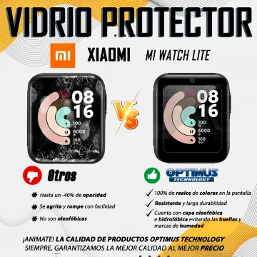 Vidrio Pantalla Protector Cerámico Para Reloj Xiaomi Mi Watch Lite | OPTIMUS TECHNOLOGY™ | VPC-XMWL-25 |