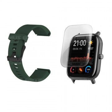 Kit Manilla Banda Y Buff Film Screen Para Reloj Smartwatch Xiaomi Amazfit GTS | OPTIMUS TECHNOLOGY™ | CRR-BFF-HP-XMI-AF-GTS |