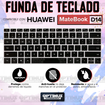 Membrana de Película Protectora en Silicona Suave para Teclado portátil para Huawei Matebook D14 OPTIMUS TECHNOLOGY™ - 5