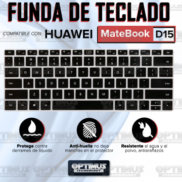 Membrana de Película Protectora en Silicona Suave para Teclado portátil para Huawei Matebook D15 OPTIMUS TECHNOLOGY™ - 5