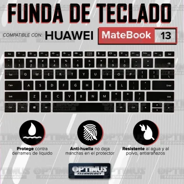 Membrana de Película Protectora en Silicona Suave para Teclado portátil para Huawei Matebook 13 OPTIMUS TECHNOLOGY™ - 5