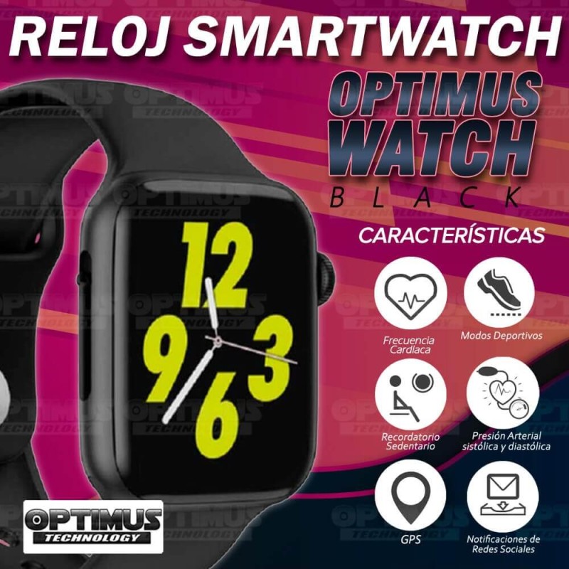 Smartwatch Reloj Inteligente OPTIMUS WATCH BLACK™ (PK W34 Iwo 10 12) Compatible Android y iPhone OPTIMUS TECHNOLOGY™ - 4