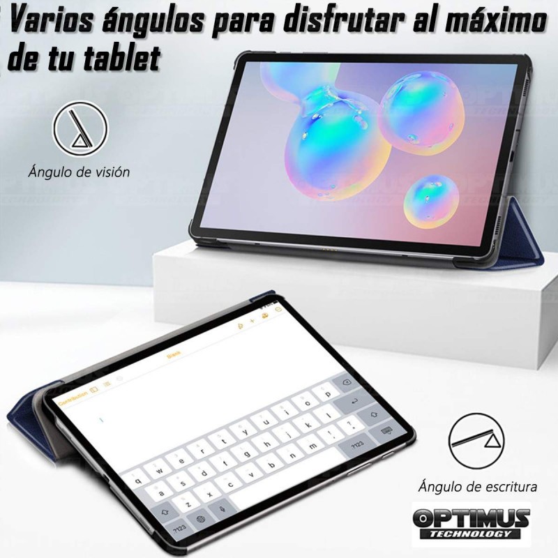 Kit Case Folio Protector + Teclado Mouse Touchpad Bluetooth para Tablet Samsung Galaxy Tab S6 Lite 10.4 2022 P619 - P613 OPTIMUS