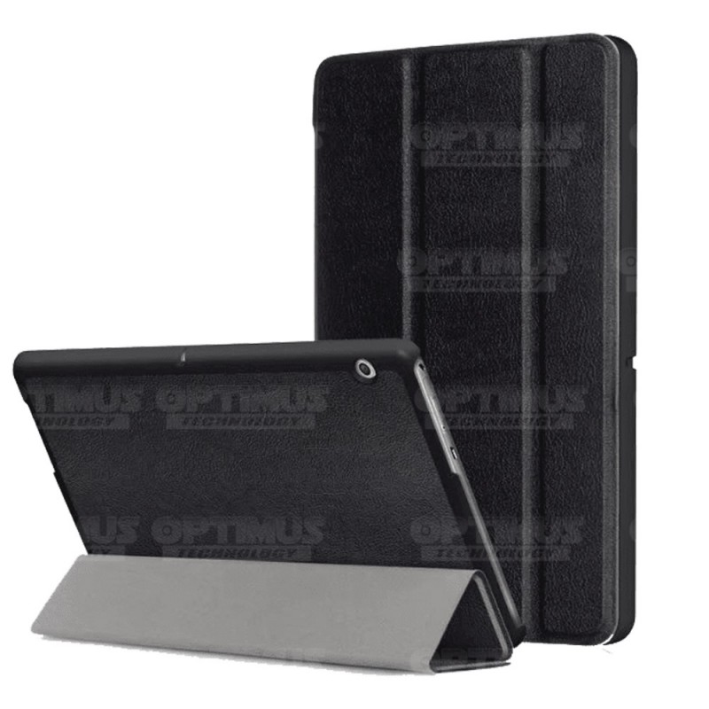 Kit Vidrio Templado y Estuche Forro Protector Acrílico y Sintético Tablet Huawei T5-10 OPTIMUS TECHNOLOGY™ - 4
