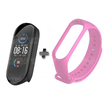 Kit Correa Banda y Buff Screen Protector de Reloj inteligente Xiaomi Mi band 5 | OPTIMUS TECHNOLOGY™ | CRR-BFF-XMI-MB-5 |