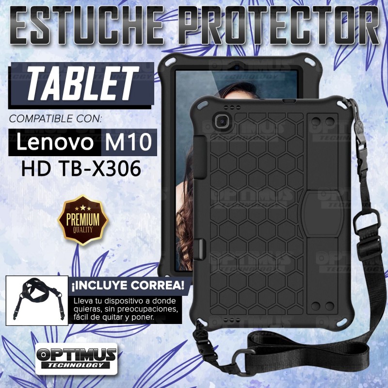 Estuche Correa Desmontable para Tablet Lenovo M10 HD TB-X306 Color Negro
