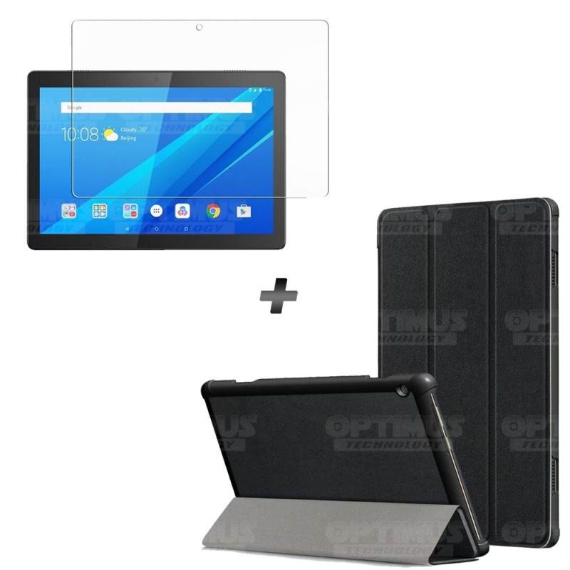 Kit Vidrio Cristal Templado Y Estuche Protector para Tablet Lenovo Tab M10 Tb-x505f OPTIMUS TECHNOLOGY™ - 1