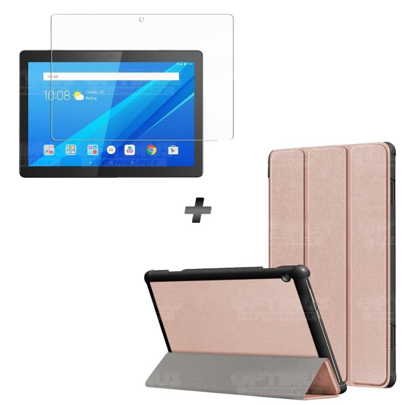 Kit Vidrio Cristal Templado Y Estuche Protector para Tablet Lenovo Tab M10 Tb-x505f OPTIMUS TECHNOLOGY™ - 6