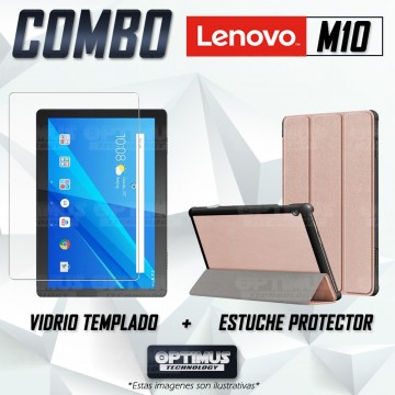 Kit Vidrio Cristal Templado Y Estuche Protector para Tablet Lenovo Tab M10 Tb-x505f OPTIMUS TECHNOLOGY™ - 7