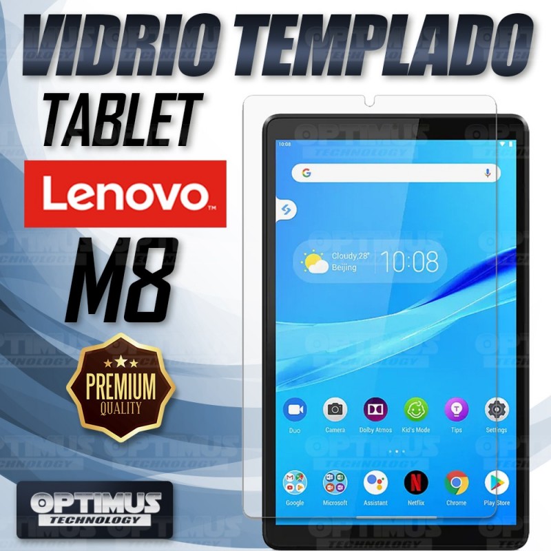 Kit Vidrio Cristal Templado Y Estuche Case Protector para Tablet Lenovo Tab M8 X8505f OPTIMUS TECHNOLOGY™ - 30