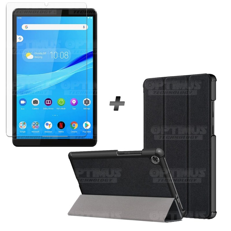 Kit Vidrio Cristal Templado Y Estuche Case Protector para Tablet Lenovo Tab M8 X8505f OPTIMUS TECHNOLOGY™ - 1
