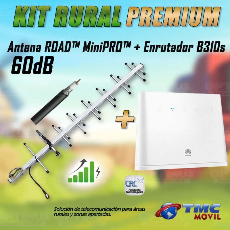 KIT Antena Amplificadora De Señal Road MiniPRO 60 Db Con Enrutador Modem Huawei B310s-518 HUAWEI COLOMBIA - 2