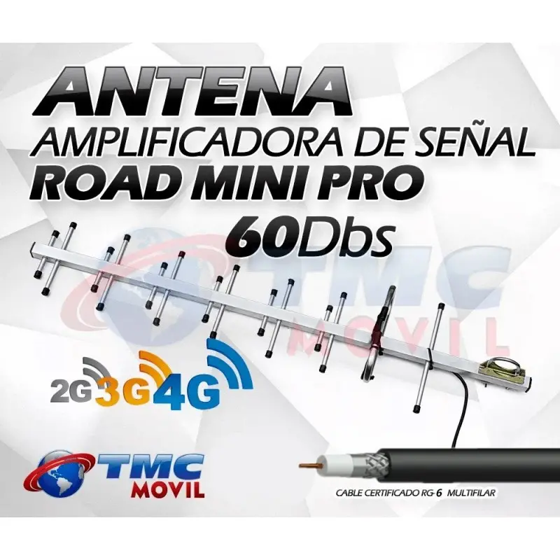 KIT Antena Amplificadora De Señal Road MiniPRO 60 Db Con Enrutador Modem Huawei B310s-518 HUAWEI COLOMBIA - 6