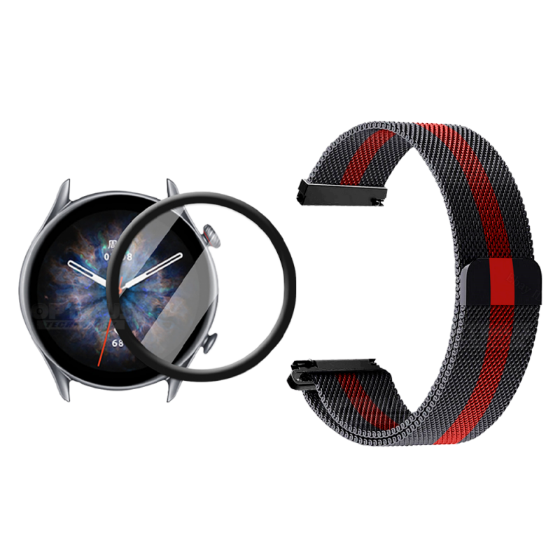 Vidrio Templado Cerámico Y Correa Magnética de Acero Inoxidable 22mm Smartwatch Reloj Inteligente Para XIAOMI GTR 3 PRO