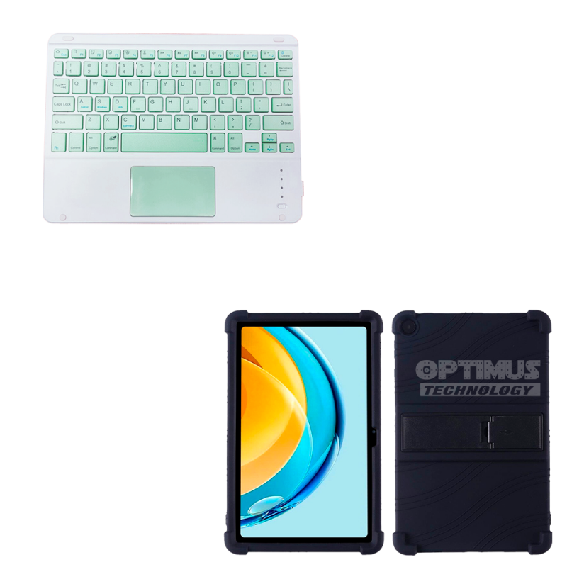 Kit Case Estuche Protector Antigolpes + Teclado Mouse Touchpad Bluetooth para Tablet M10 3rth gen (TB125FU) 10.6 2022