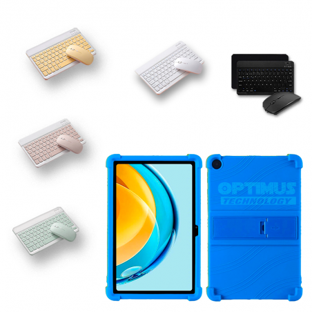 Kit Forro Protector Antigolpes + Teclado y Mouse Bluetooth para Tablet Lenovo Tab M10 Plus 3era Gen 10.6 2022 TB-125FU